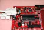 This is how the lpc2138 board fits on the prototype board
