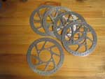 Rohloff aluminum break discs. These are ready to be ceramized by Ceradure.<br>
This was my first (2D) workpiece done with FILOU/Mill